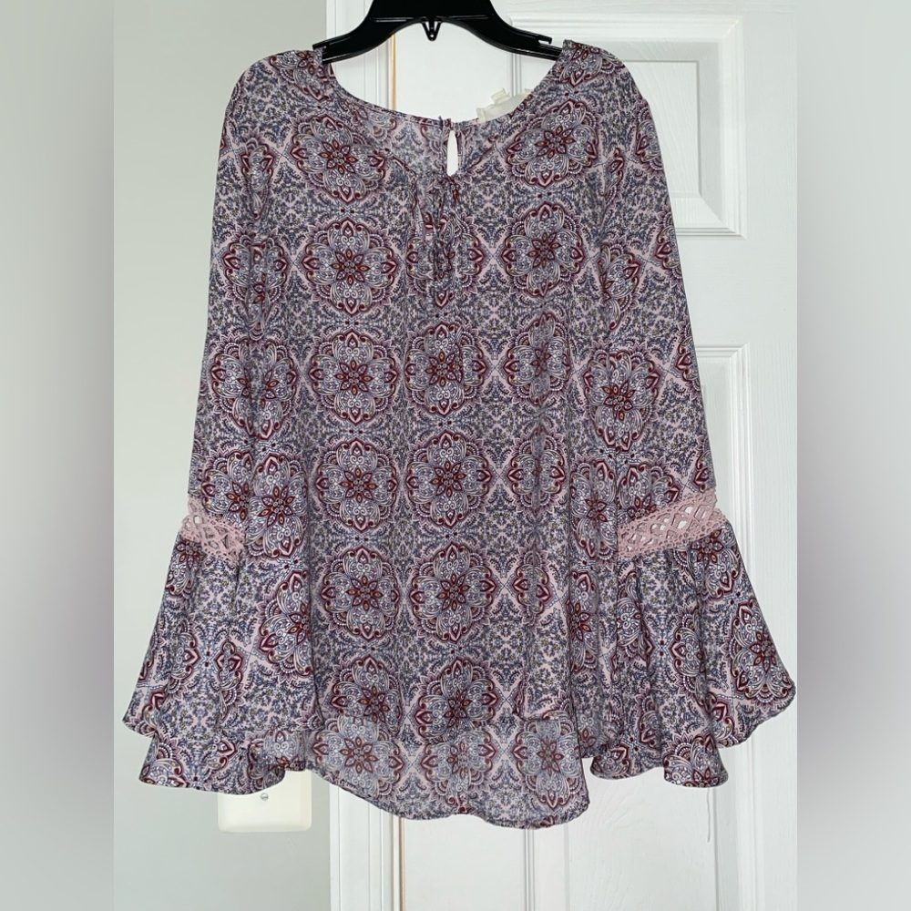 Hippie Rose Multicolor Patterned Blouse